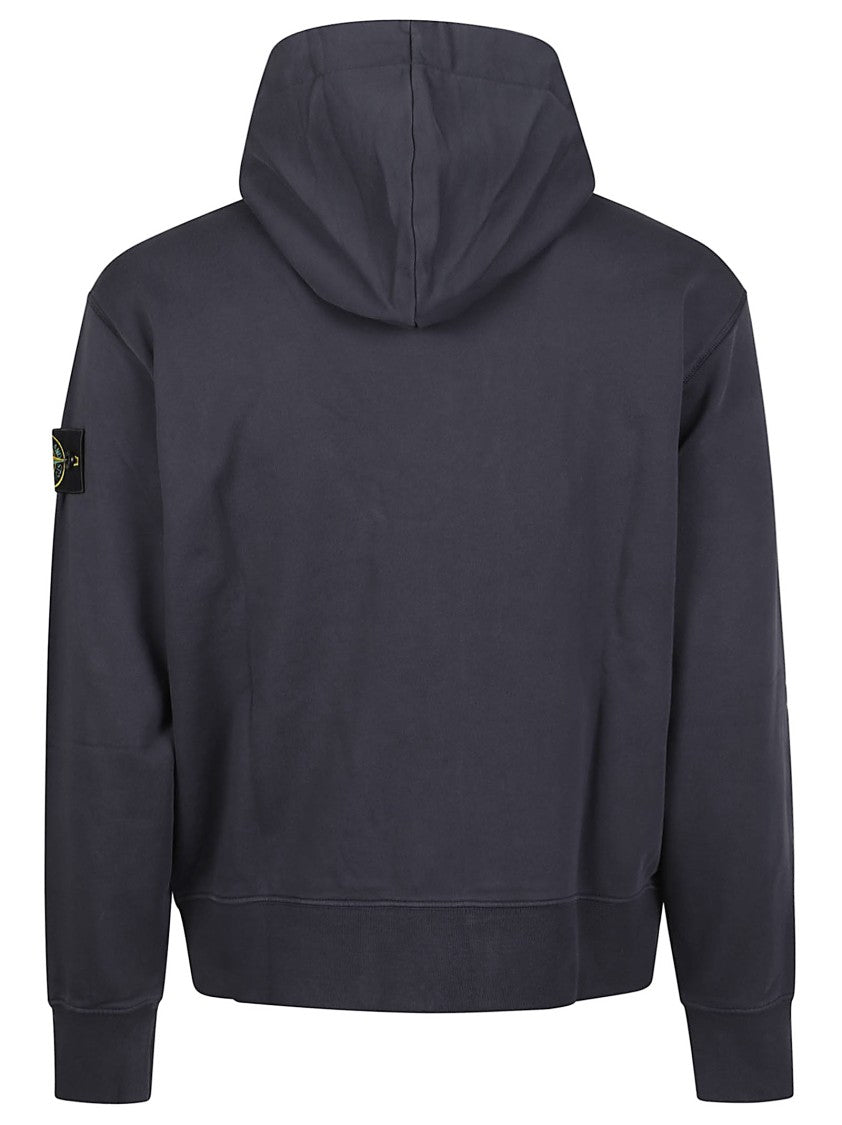 Stone Island Cropped Boxy Full-Zip Hooded Sweatshirt