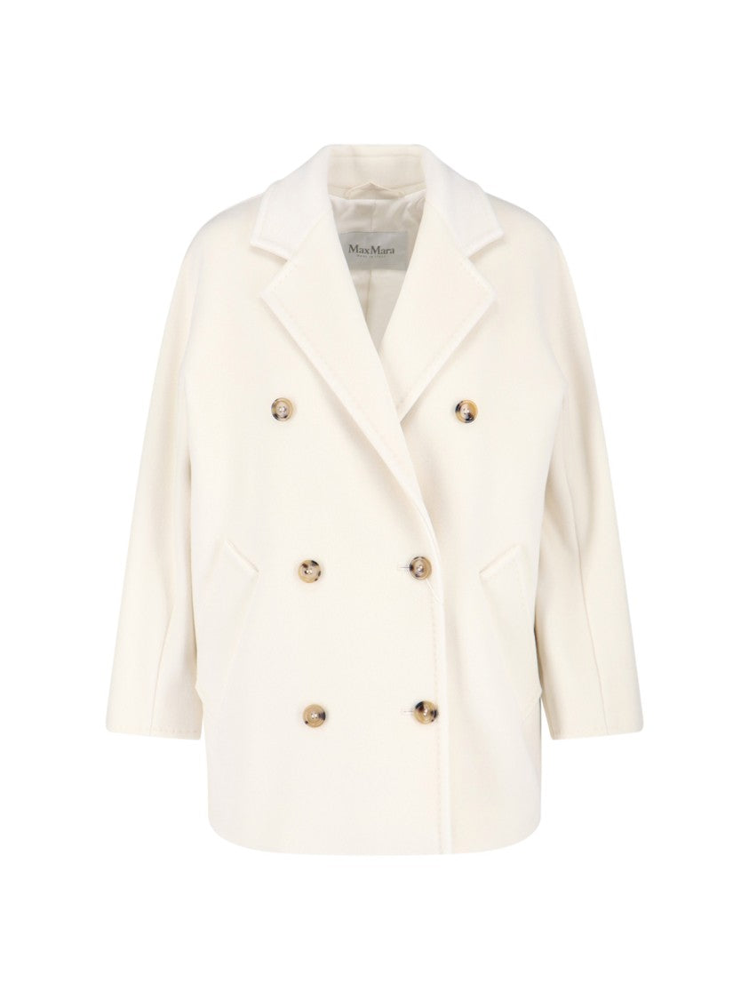 Max Mara "101801" Short Coat White