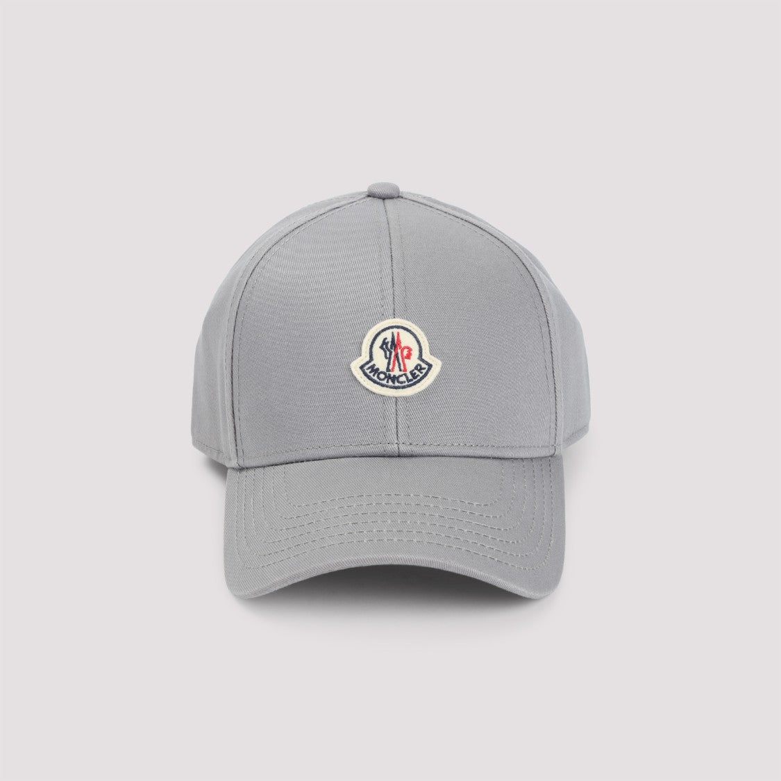 Moncler Pastel Grey Cotton Baseball Cap