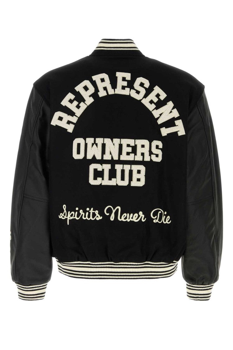 Represent Black Felt Represent Owners Club Bomber Jacket