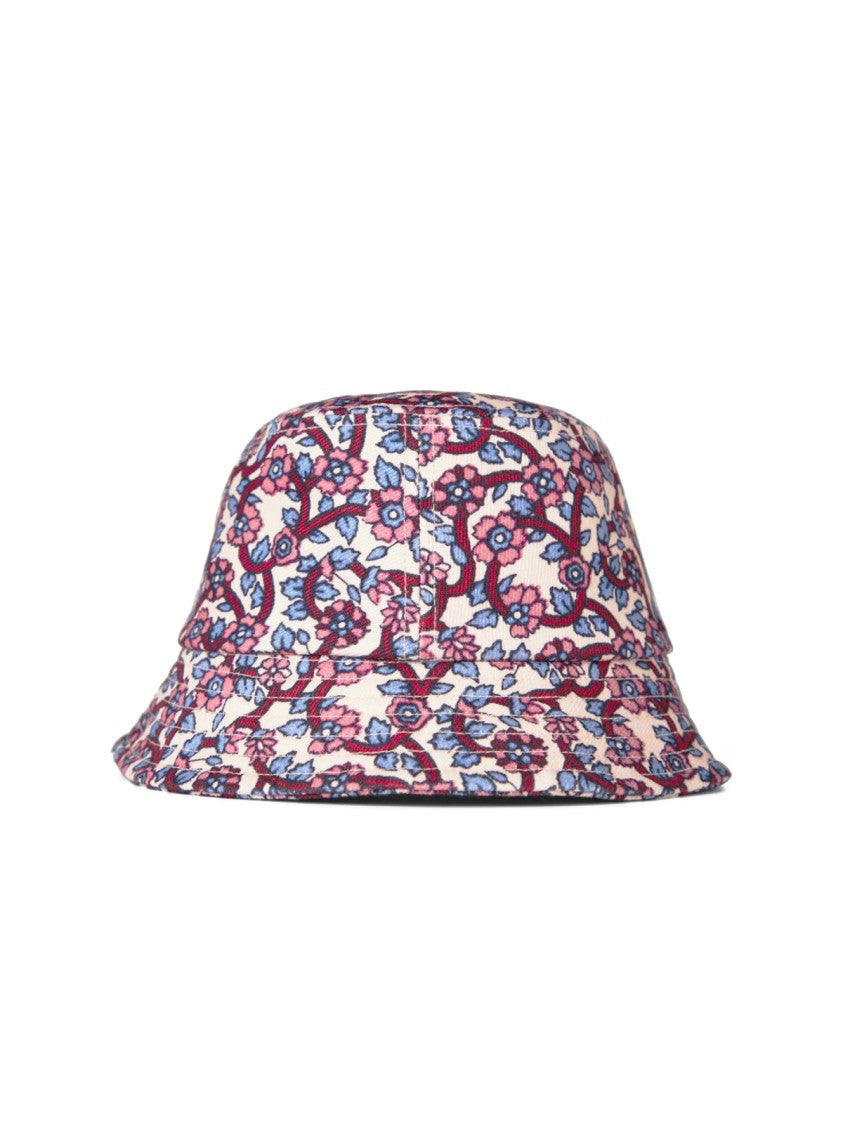 Isabel Marant Haley Floral Print Logo Bucket Hat