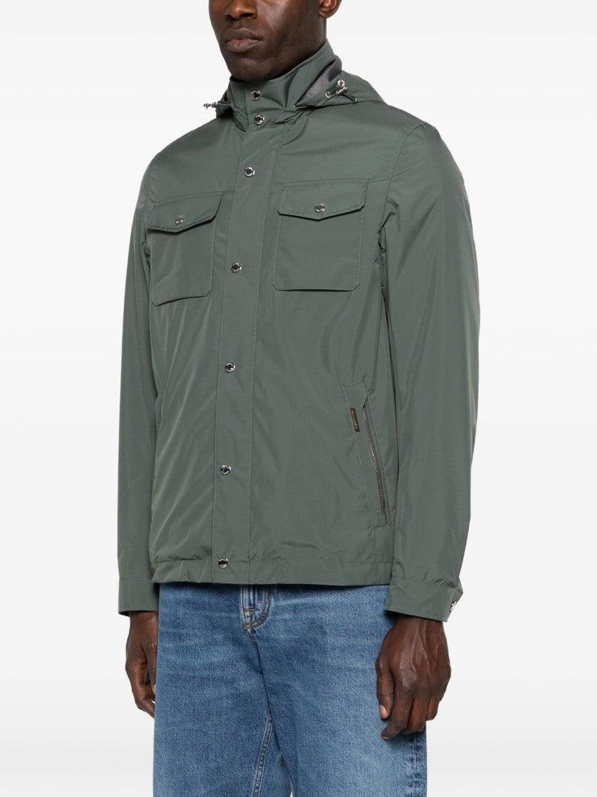Moorer Structured Hooded Casual Jacket With Matte Finish