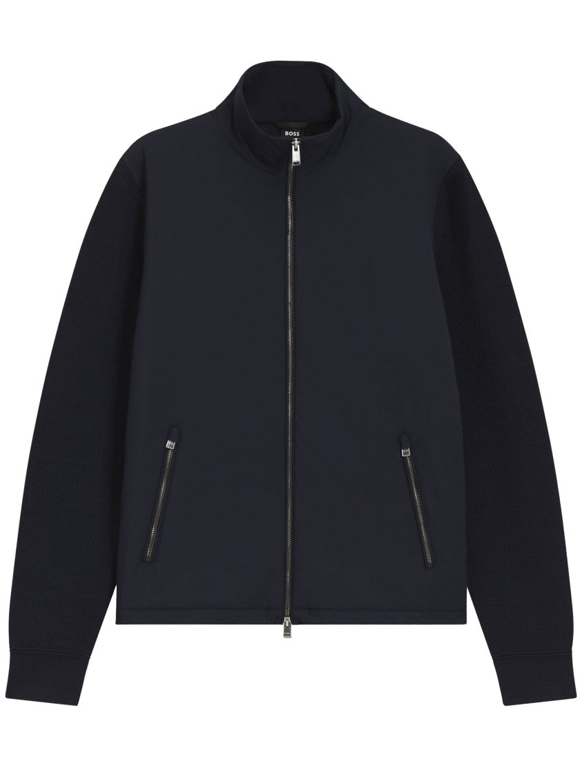 Hugo Boss Black P Ulmo Zip-Up Textured Jacket