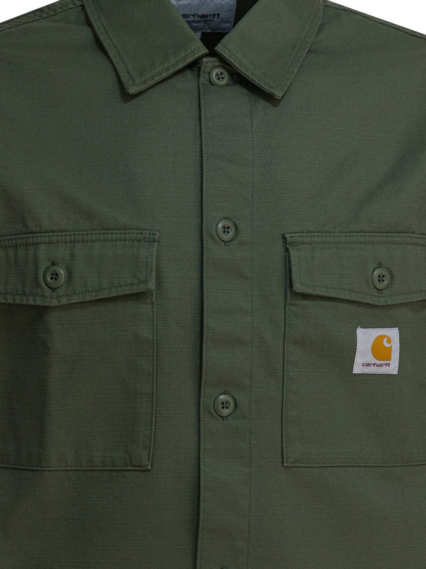 Carhartt Wip Cotton Twill Overshirt Jacket With Classic Collar
