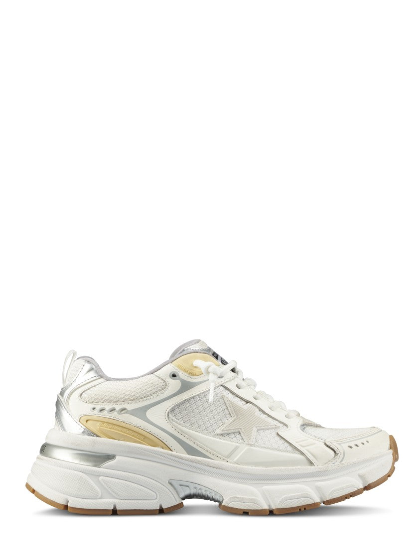 Golden Goose White Leather And Suede Sneakers