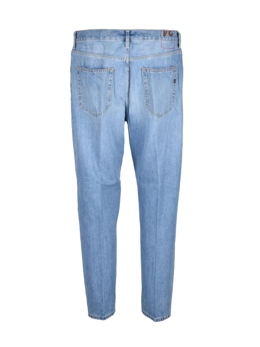 Dondup Light Blue Jago Carrot Fit Cotton Jeans