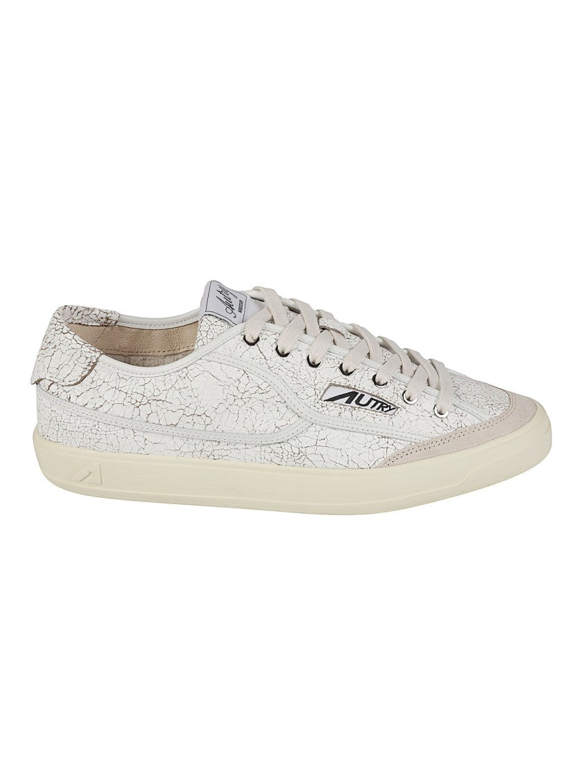 Autry Windscape Low Cracked Leather Sneakers