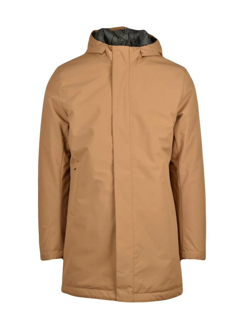 Squad2 Quilted Mid-Length Parka With Concealed Zip And Insulation