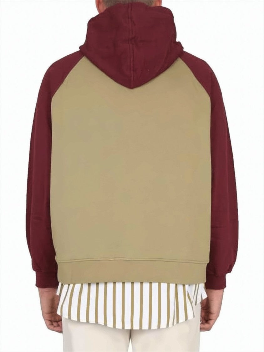 Sunnei Relaxed Fit Color-Block Hoodie With Layered Detail
