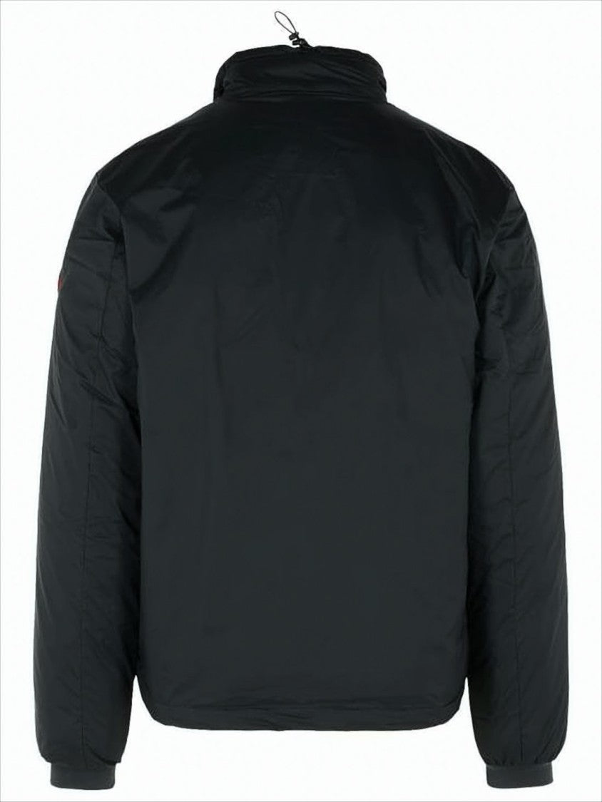 Canada Goose Solid Black Padded Jacket With High Collar