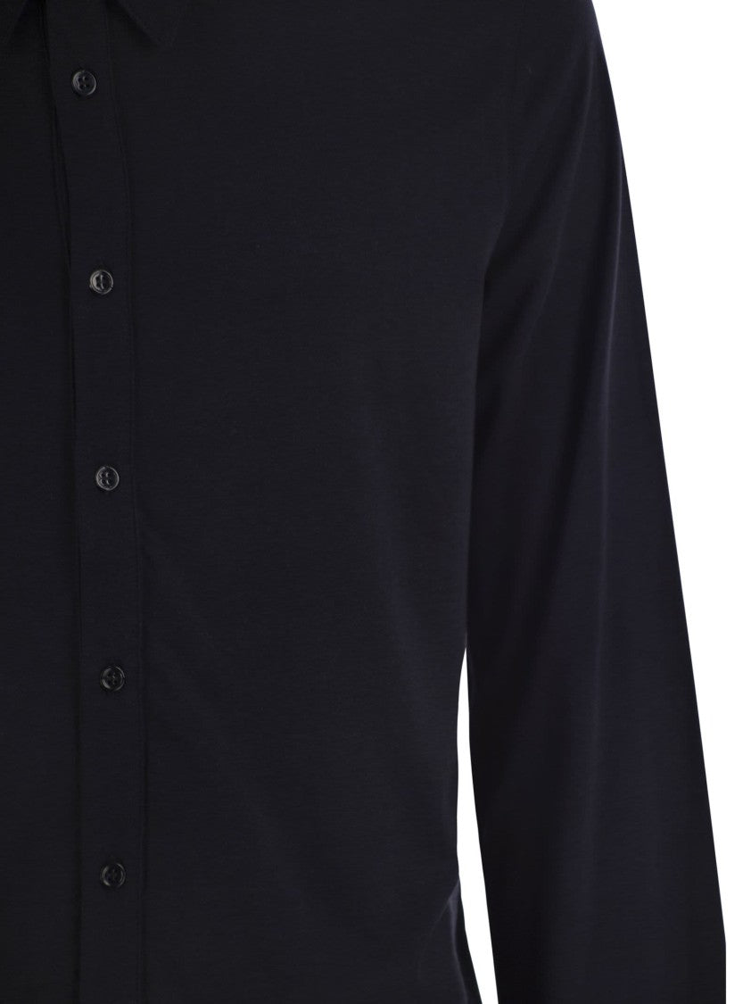 Majestic Long-Sleeved Lyocell And Cotton Shirt