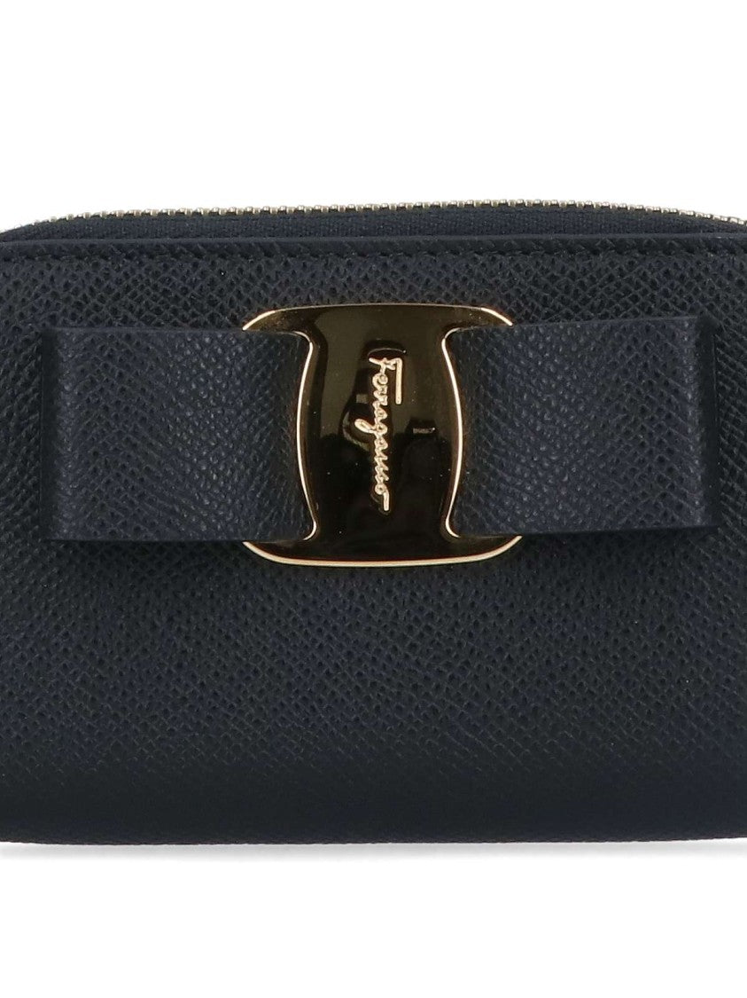 Ferragamo "Fiocco Vara" Card Holder – Black