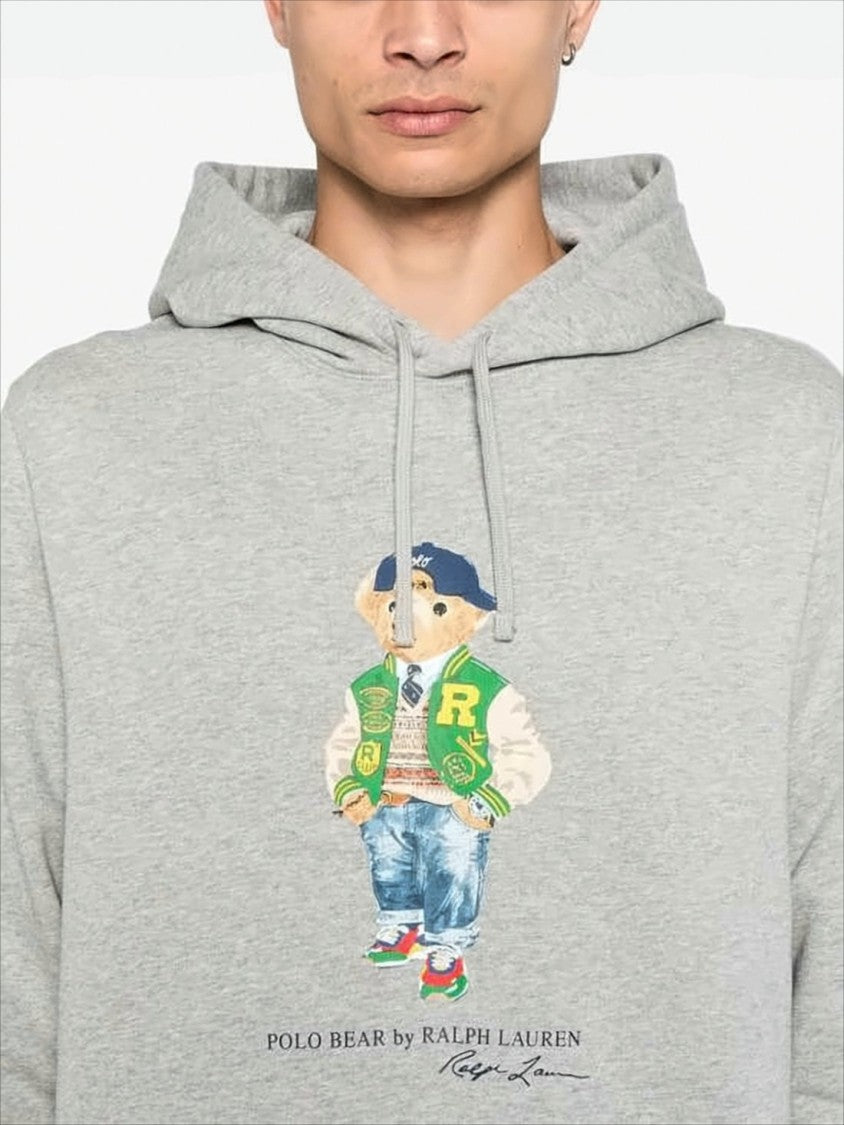 Polo Ralph Lauren Casual Hoodie With Playful Bear Graphic And Drawstring Hood