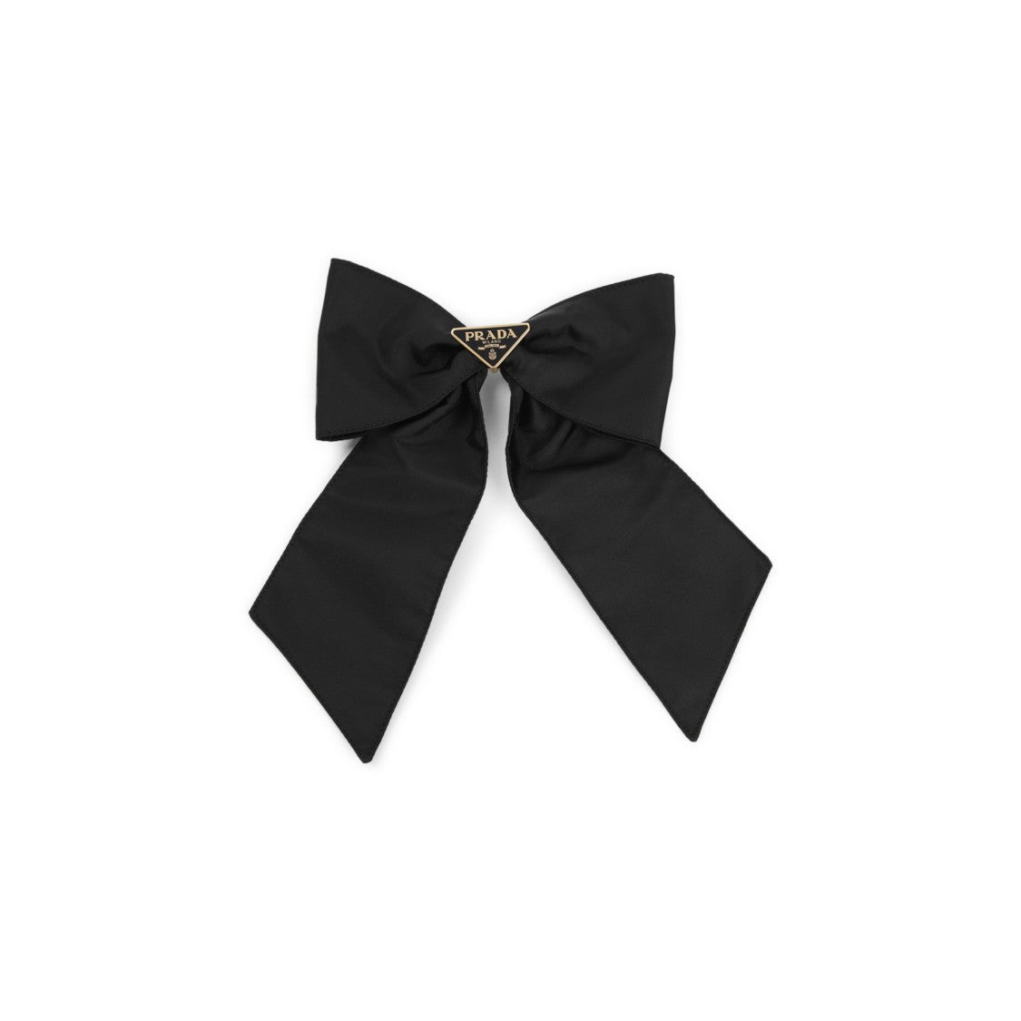 Prada Bow Hair Clip With Enameled Logo