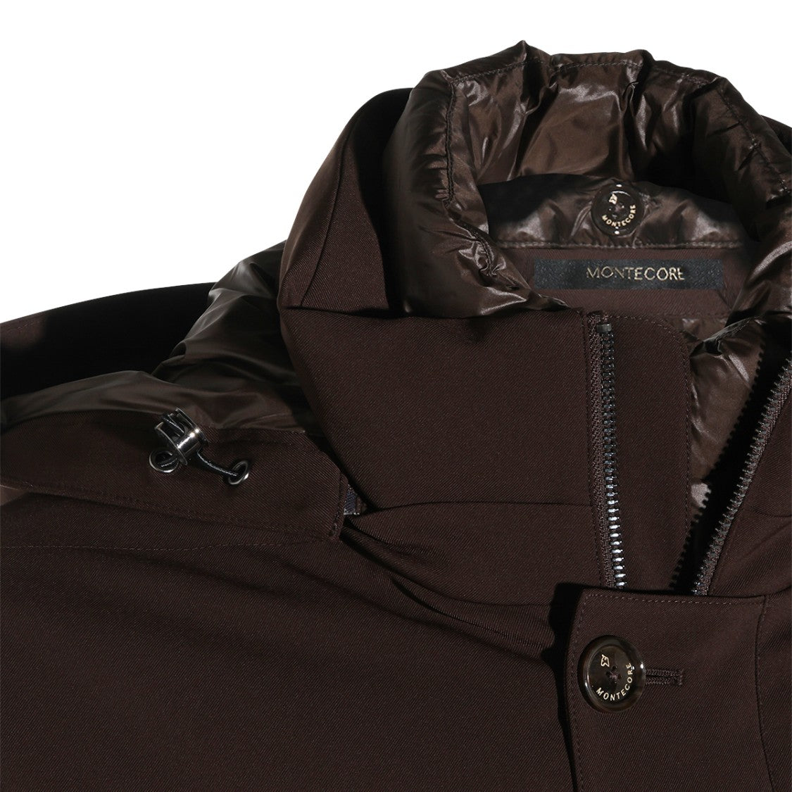 Montecore Coffee Puffer Hooded Down Jacket