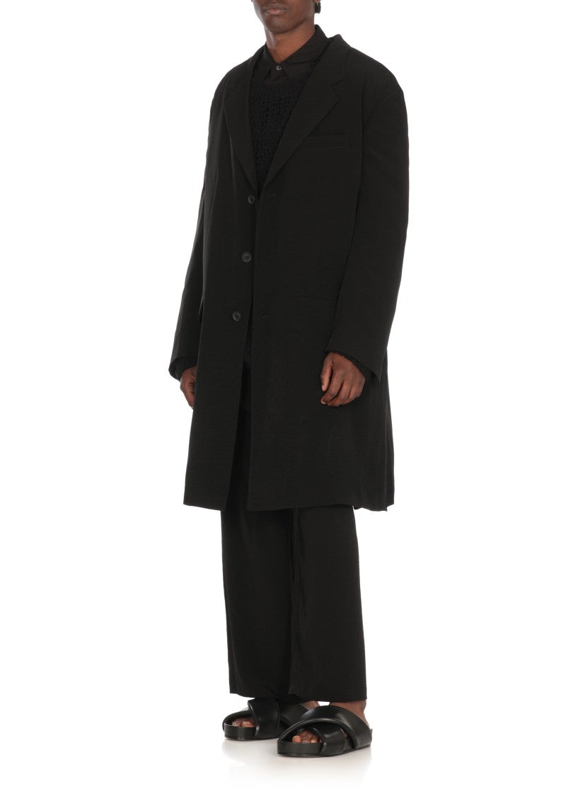 Yohji Yamamoto Black Single Breasted Jacket