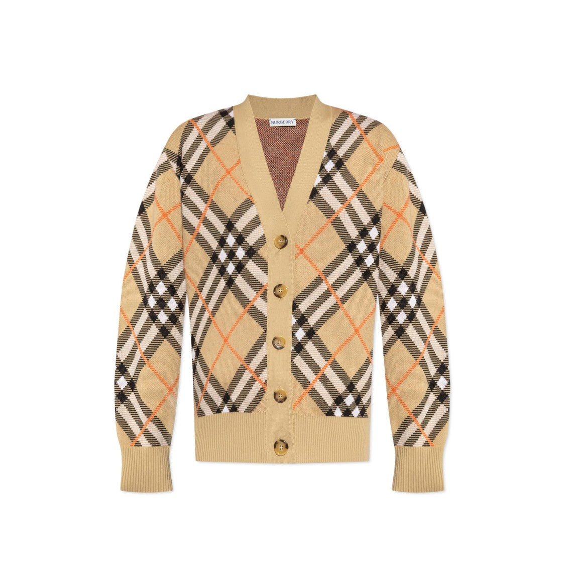 Burberry Wool Check Cardigan
