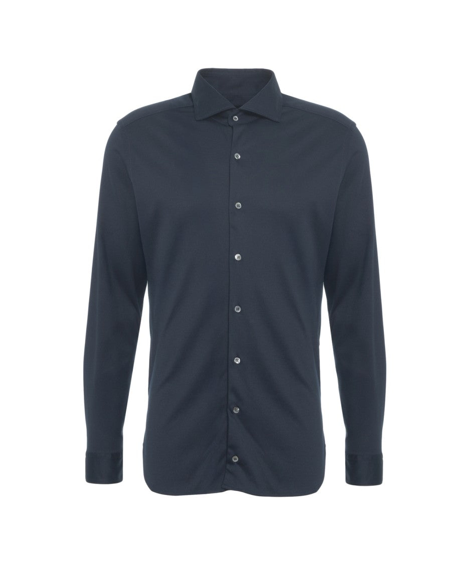 Guglieminotti Cotton Shirt With Kent Collar