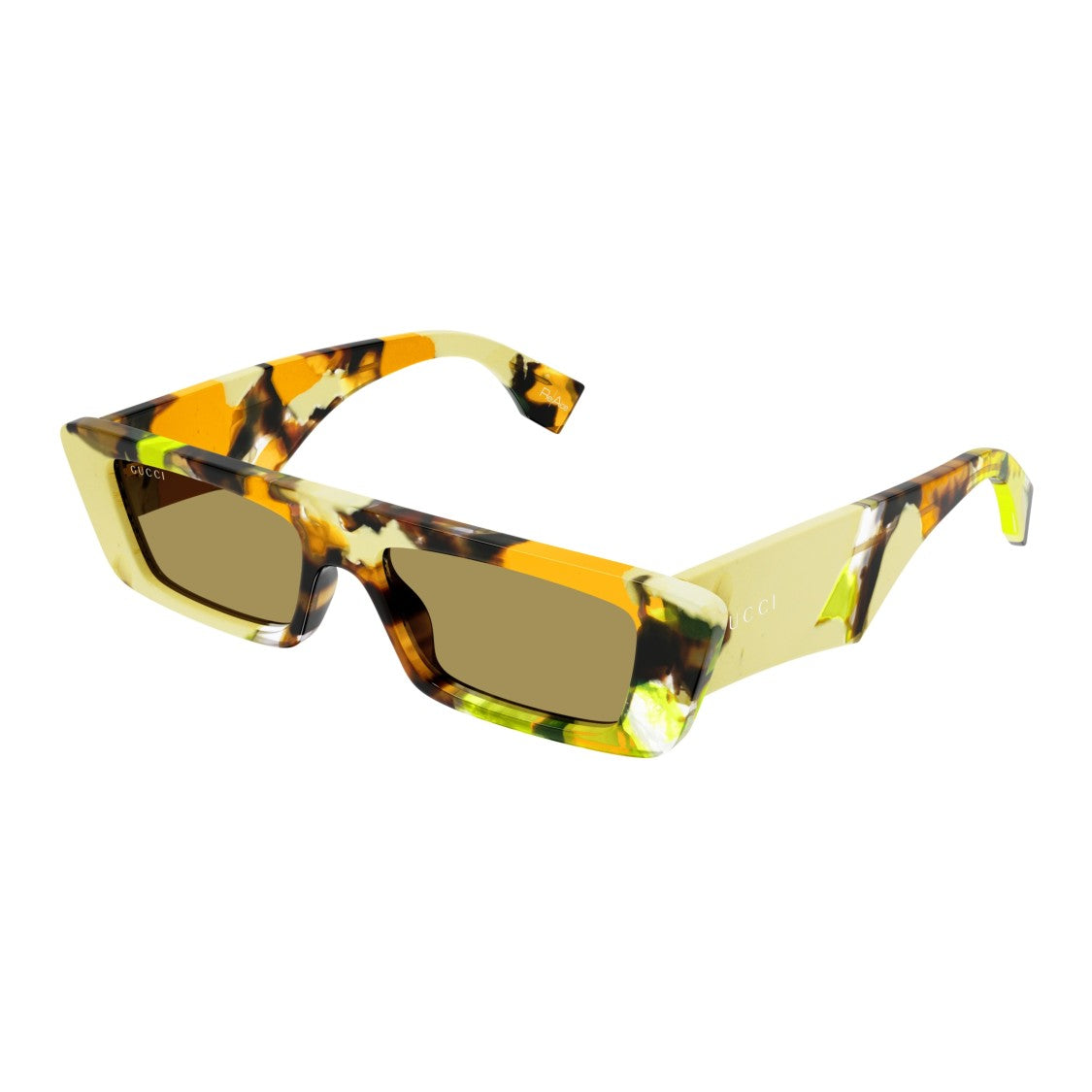 Gucci Gg1625s Rectangular Tortoiseshell Sunglasses
