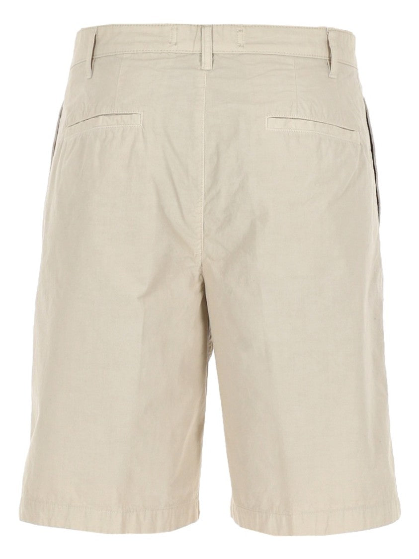 Aspesi Classic Tailored Cotton Front Pleats Shorts