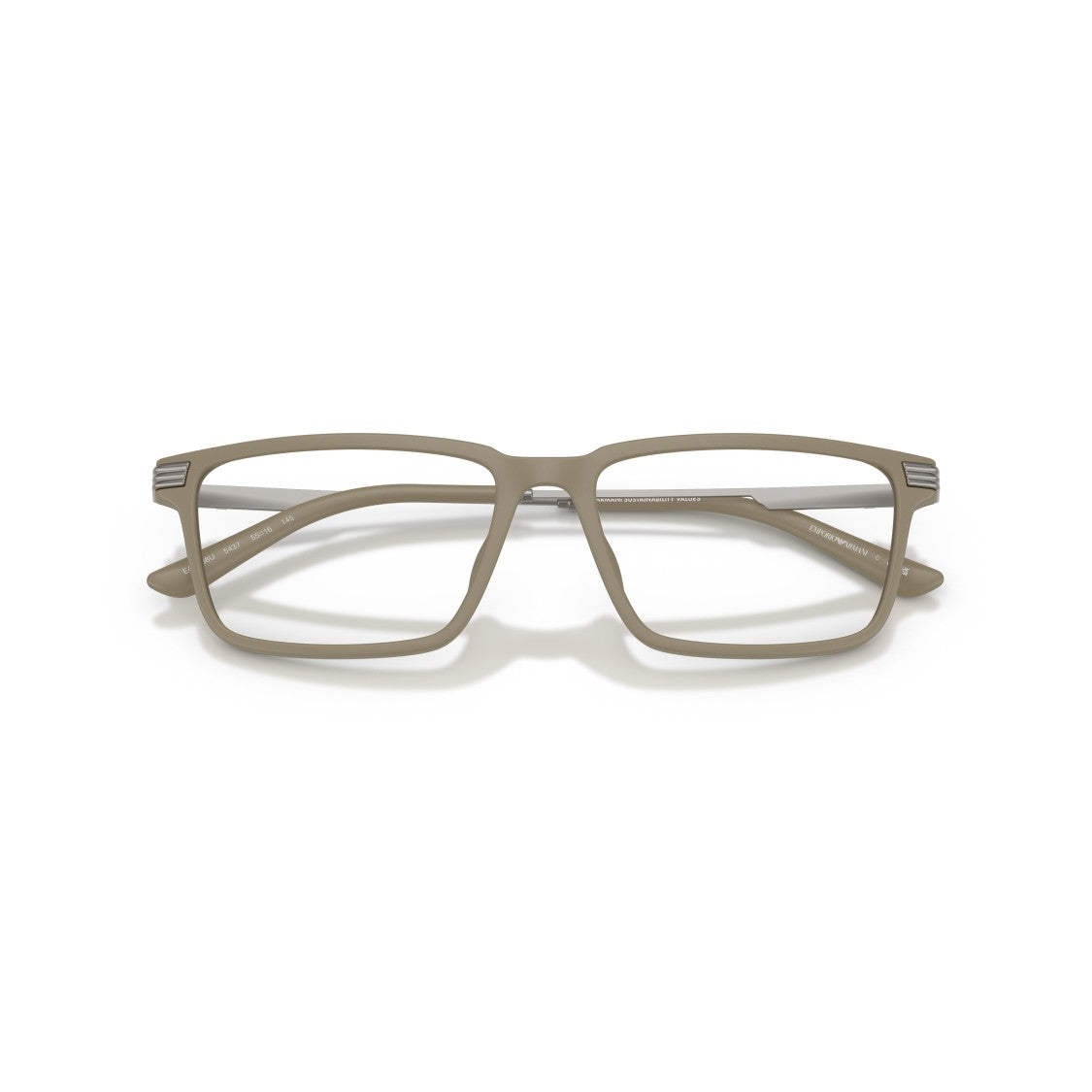 Emporio Armani 0Ea3268u Rectangular Frame Eyeglasses With Metallic Accents