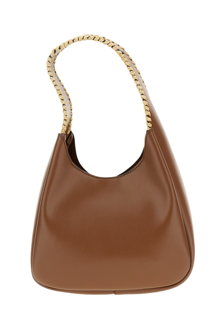 Stella Mccartney Brown Hobo Small Log Raffia Bag