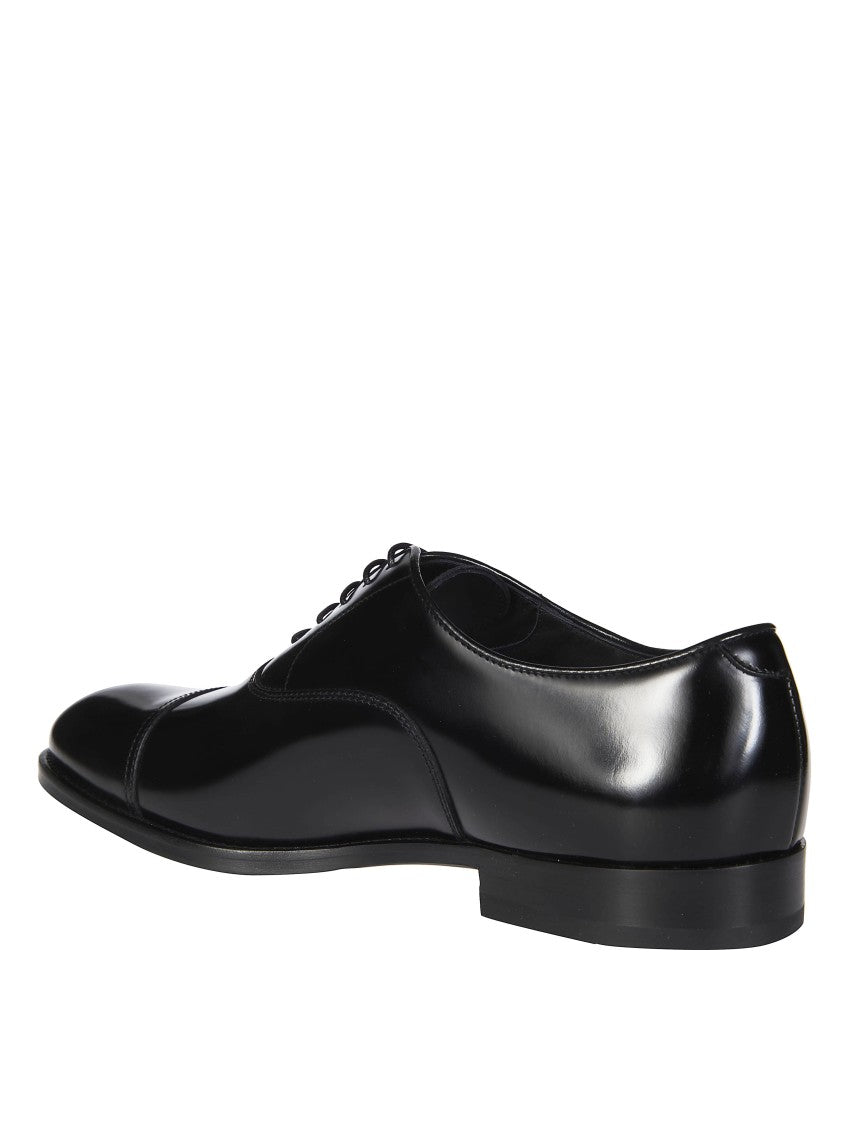 Doucal's Doucal's Polished Black Leather Oxfords