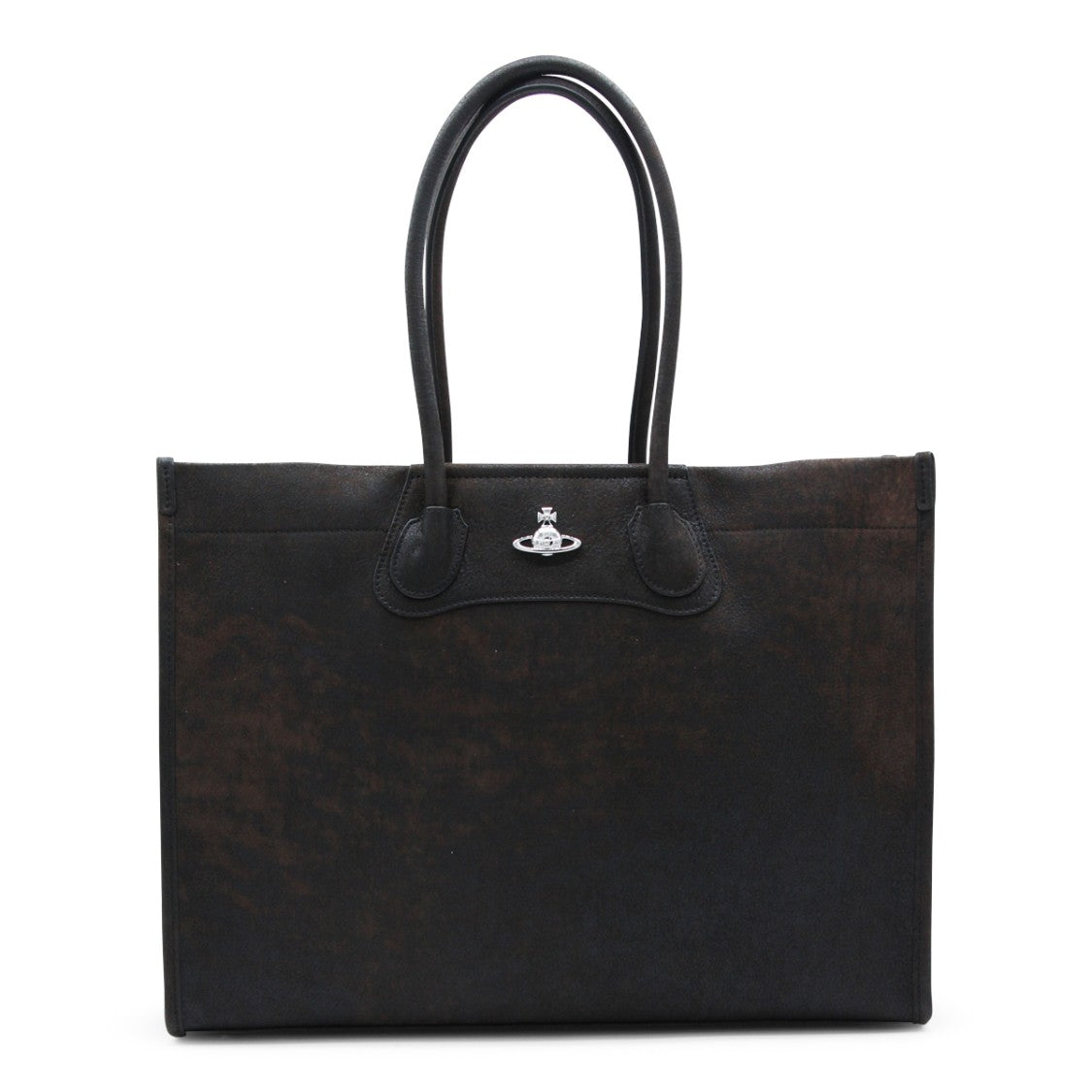Vivienne Westwood Glossy Structured Top Handle Bag