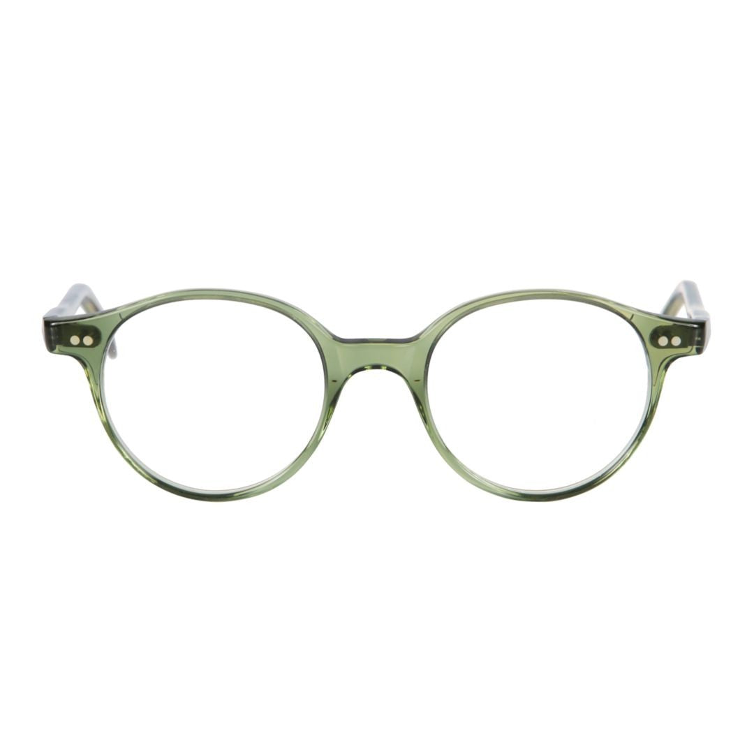 Kador Panto Translucent Olive Green Round Frame Eyeglasses