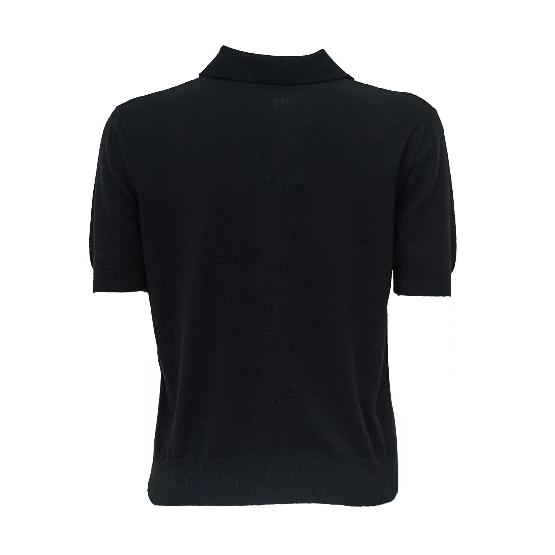 Max Mara Short-Sleeved Polo Top With Gold Button Placket