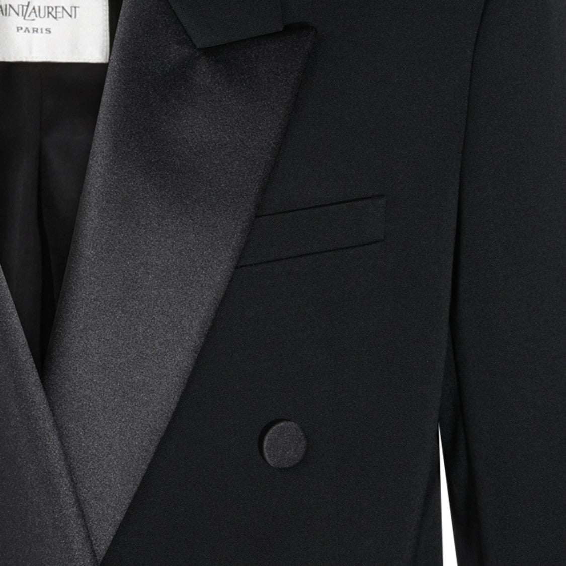 Saint Laurent Black Oversized Tuxedo Wool Blazer