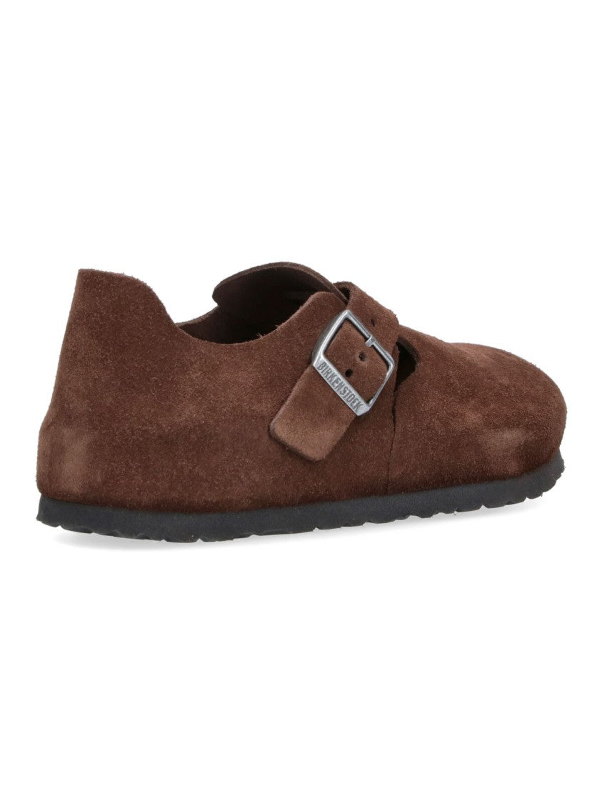 Birkenstock Brown Closed-Toe Adjustable Suede Sandals