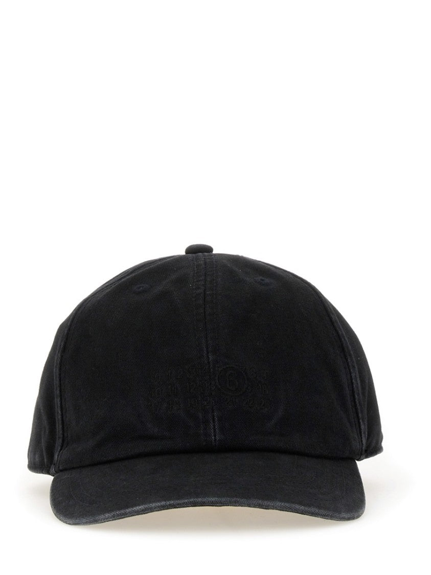 Mm6 By Maison Margiela Curved Brim Baseball Cap With Subtle Logo