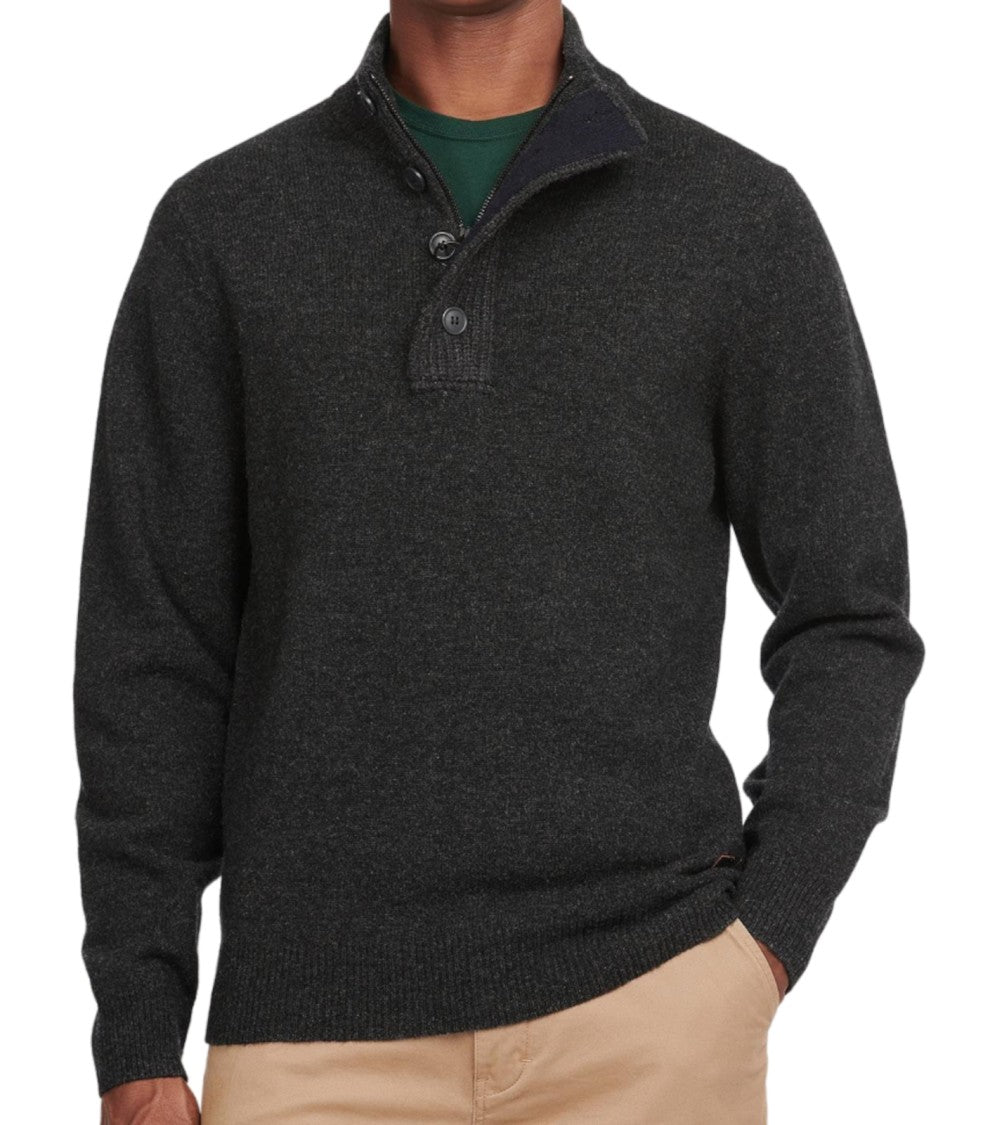 Barbour Dark Charcoal Knit Pullover Sweater