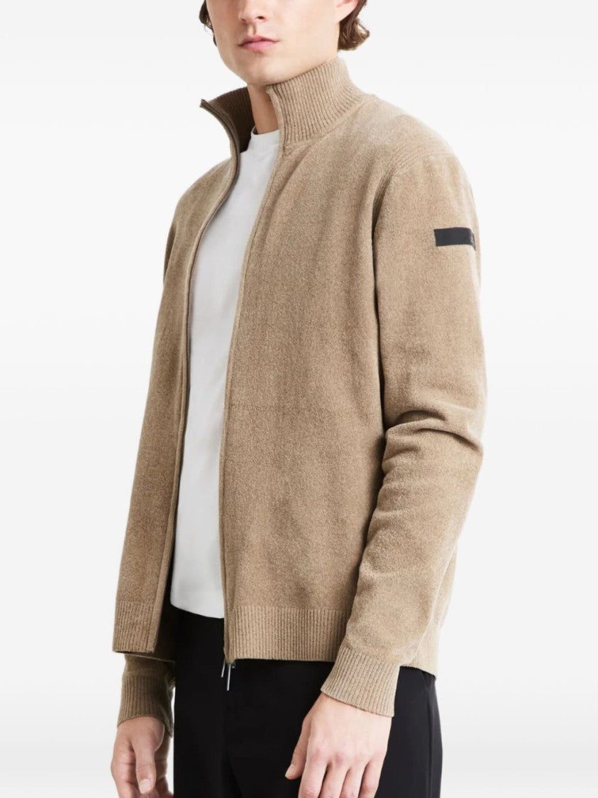 Rrd High Ribbed Collar Full Zip Sweater