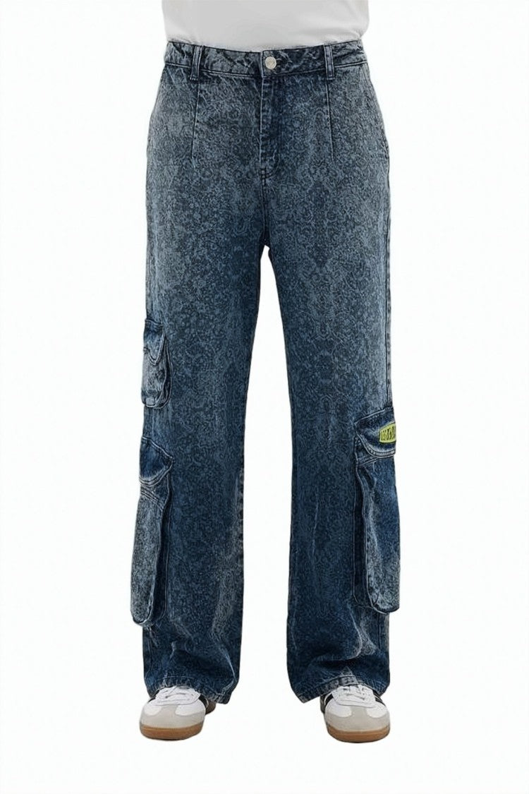 Les Benjamins Relaxed Wide-Leg Denim Pants