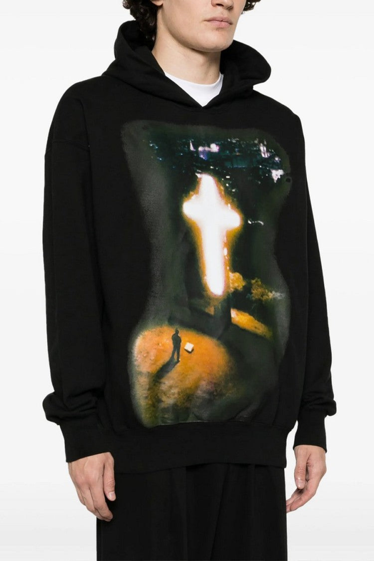 1989 Studio Black Cotton Printed Hoodie