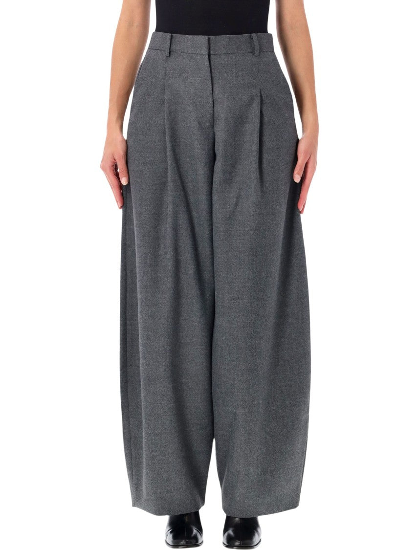 By Malene Birger Povilanna High Waist Wide-Leg Pleated Tailored Pants