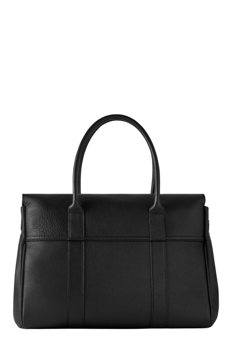 Mulberry Black Bayswater Small Classic Grain Padlock Leather Handbag