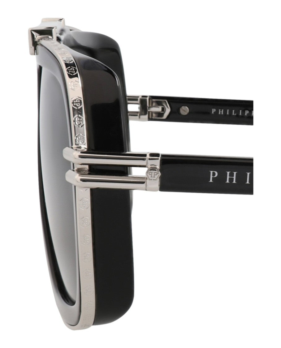 Philipp Plein Aviator-Frame Acetate Sunglasses With Metal Accents And Protective Case