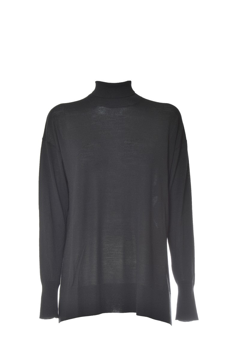 Max Mara Libia Turtleneck In Black Cashmere