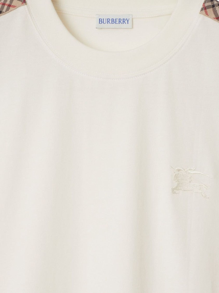 Burberry T-Shirt With Check Detail