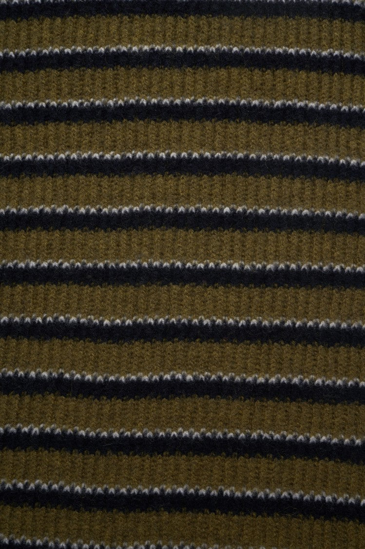 Baum Und Pferdgarten Striped Knitted 'Leora' Scarf With Ribbed Edges