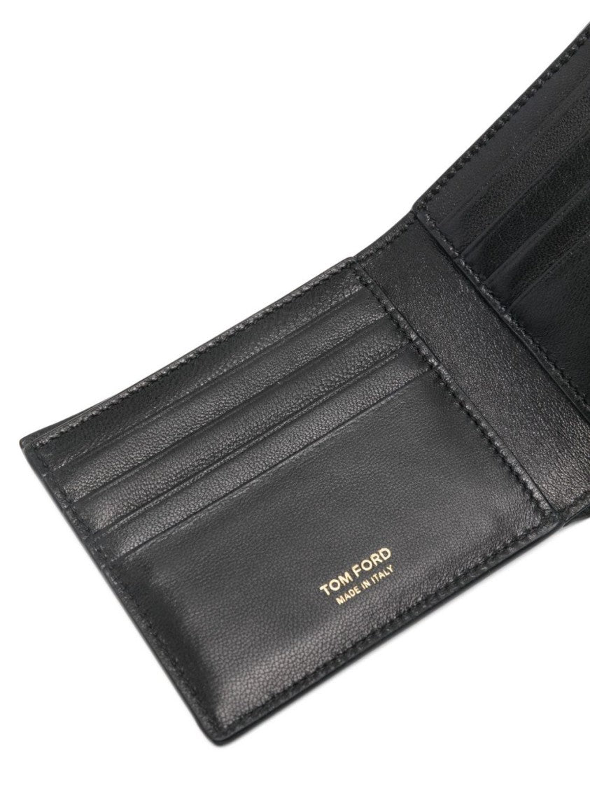 Tom Ford Textured Crocodile Pattern Bifold Wallet