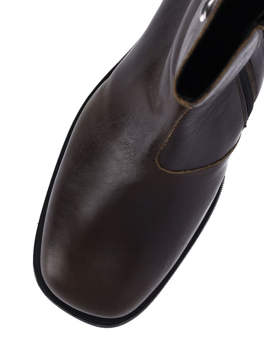 Our Legacy Brown Leather Camion Ankle Boots