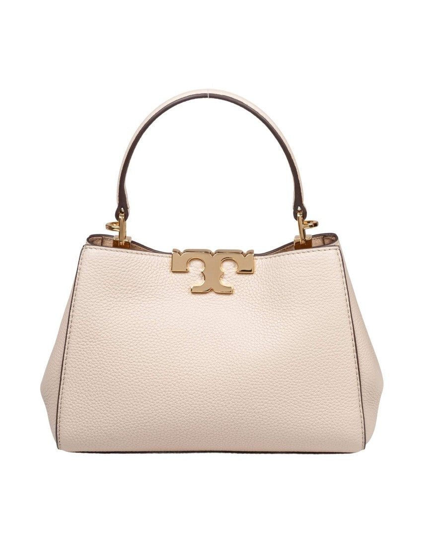 Tory Burch Eleanor Mini Satchel In Hammered Leather Stone Color