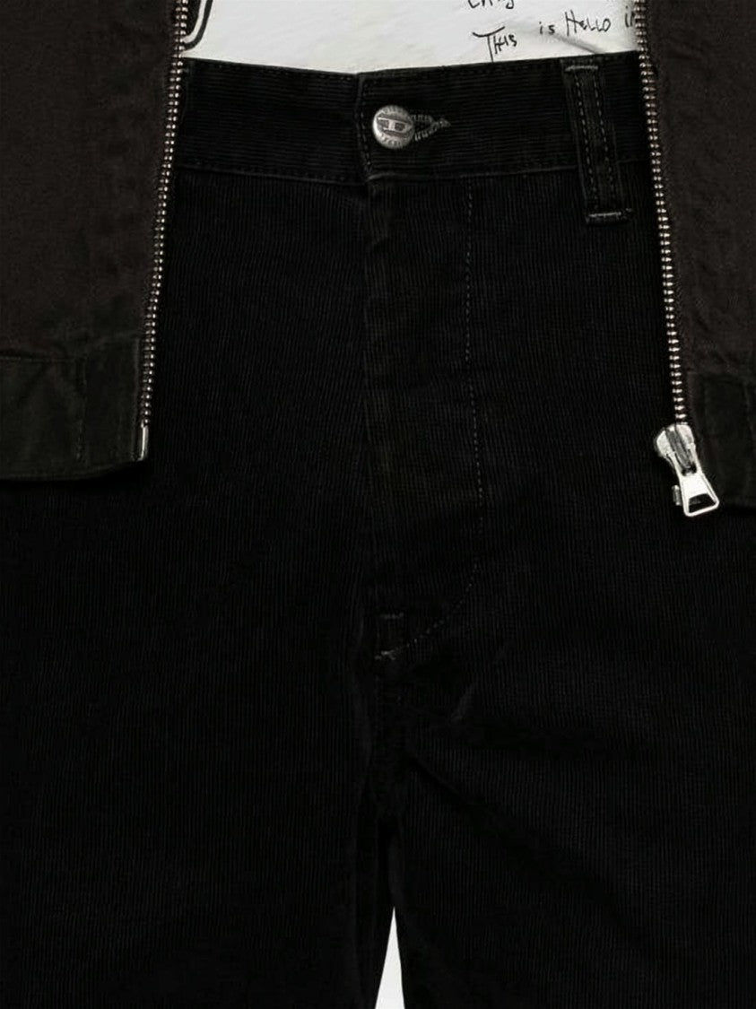 Diesel Straight-Leg Casual Pants With Textured Fabric