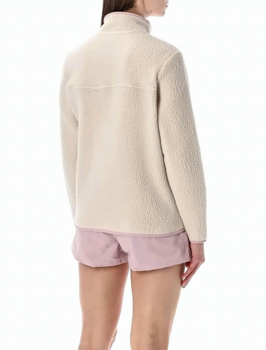 Patagonia Textured Plush Fleece Jacket With Stand Collar