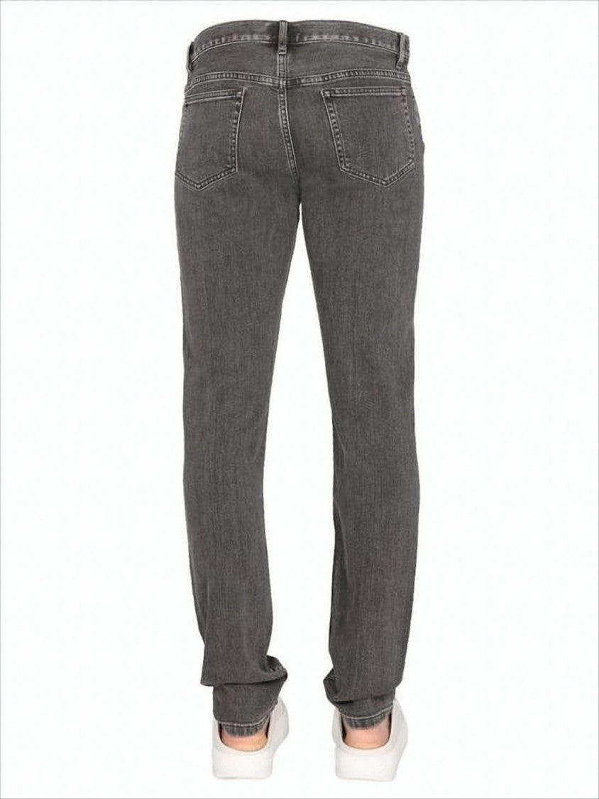 A.P.C. Washed Charcoal Grey Straight-Leg Denim Pants