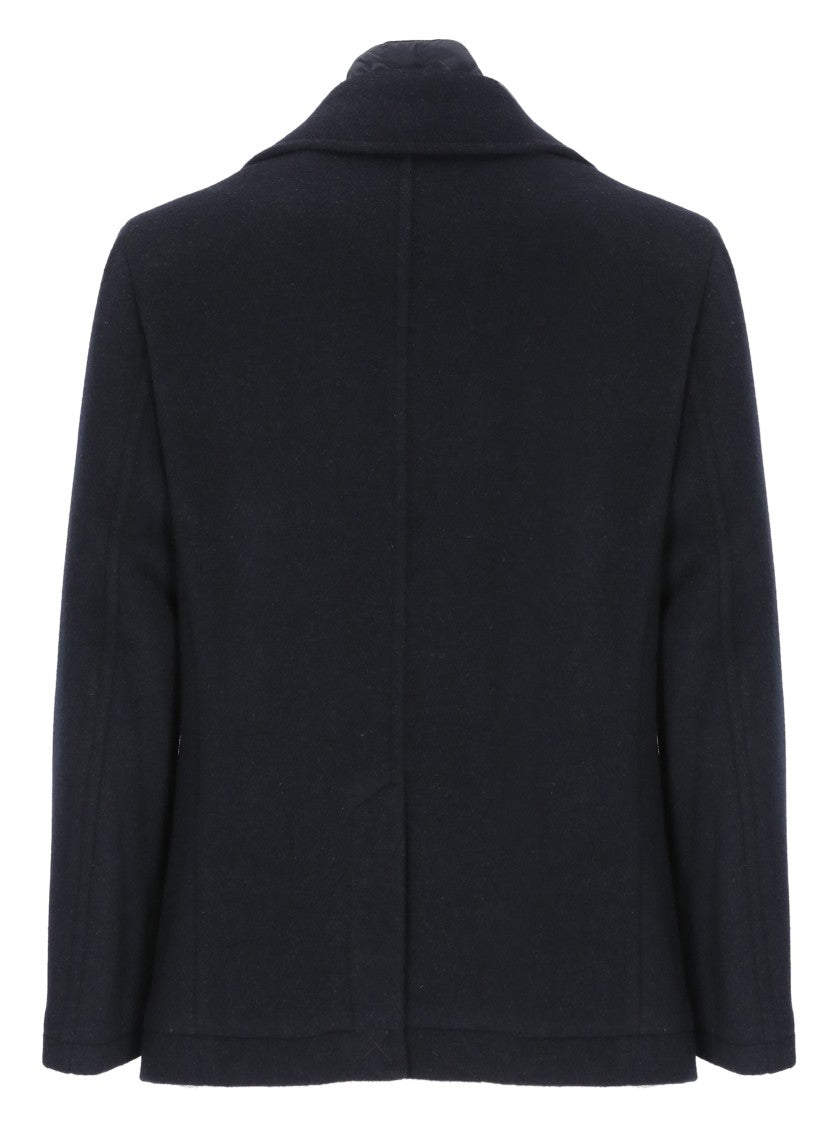 Peuterey Blue Pitloch Double-Breasted Wool Coat